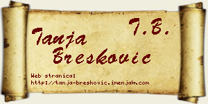 Tanja Brešković vizit kartica